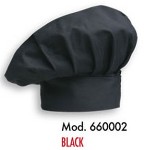 CAPPELLO CUOCO NERO IN POLIESTERE - COTONE